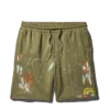 PAINT SPLAT KNIT SHORTS (GREEN)