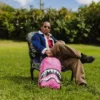 PINK CAMOCHECK BACKPACK