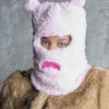 PINK FLEECE BEAR EARS SKI MASK