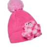 PINK LIL BEAR PUFF BEANIE