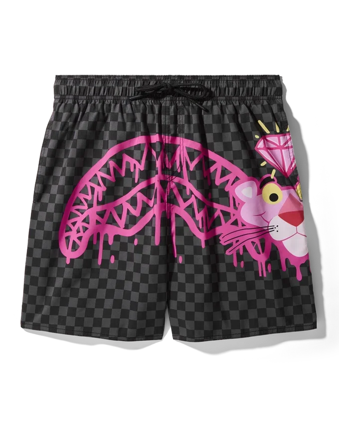 PINK PANTHER DIAMOND SHARK SWIM SHORTS