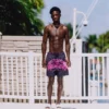 PINK PANTHER DIAMOND SHARK SWIM SHORTS