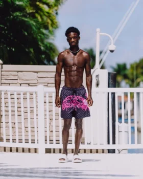 PINK PANTHER DIAMOND SHARK SWIM SHORTS