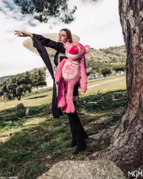 PINK PANTHER UP TO NO GOOD TEDDY BEAR BACKPACK