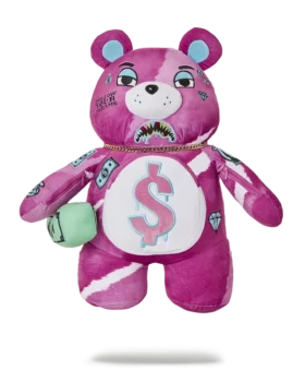 PINK PUNK MONEYBEAR TEDDYBEAR BACKPACK