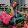 PLUSH MONEYBEAR TOTE (PINK)