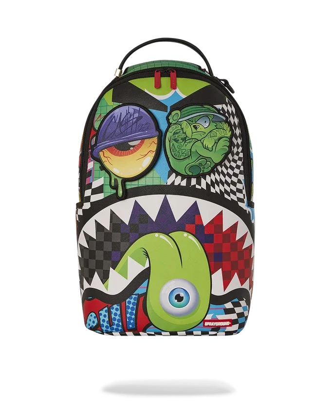 PSYCHO WORLD OF FUN BACKPACK (WITH REMOVABLE VELCRO EYE PATCHES)