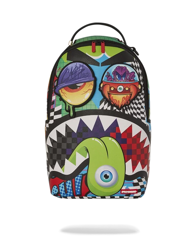 PSYCHO WORLD OF FUN BACKPACK (WITH REMOVABLE VELCRO EYE PATCHES)