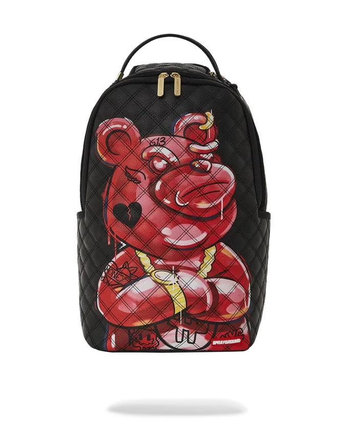 QUILT HAND PAINTED DIABLO BEAR BACKPACK (DLXV)
