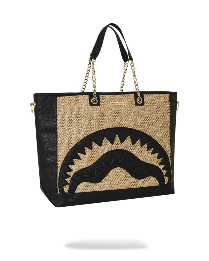 RAFFIA PALM TOTE