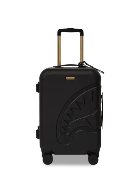 REALITY CHECK SHARKITECTURE CARRY-ON JETBLACK LUGGAGE (GOLD HARDWARE)