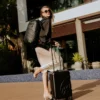 REALITY CHECK SHARKITECTURE CARRY-ON JETBLACK LUGGAGE (GUNMETAL HARDWARE)