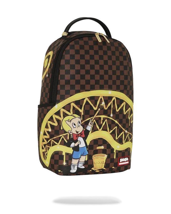 RICHIE RICH PAINT THE SHARK GOLD BACKPACK