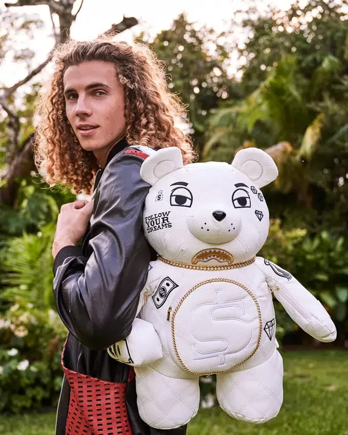 RIVIERA LE BLANC GOLD CHAIN MONEYBEAR TEDDYBEAR BACKPACK