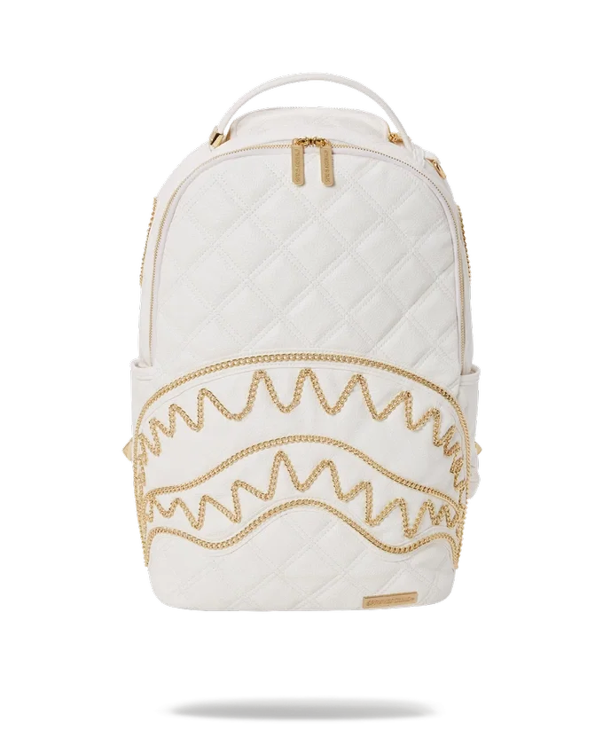 RIVIERA LE BLANC GOLD CHAIN SHARK BACKPACK (DLXV)