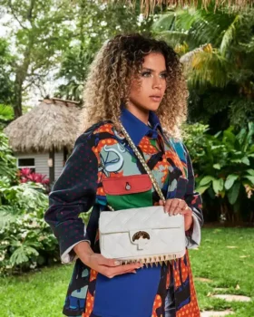 RIVIERA LE BLANC GOLD CHAIN SHARK HANDBAG