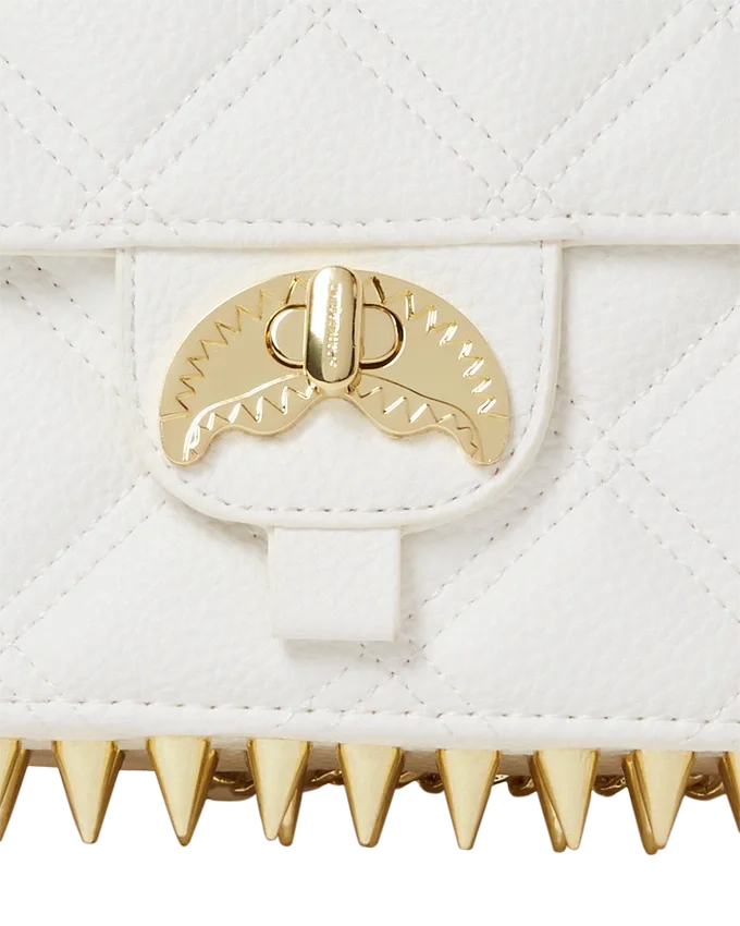 RIVIERA LE BLANC GOLD CHAIN SHARK HANDBAG
