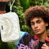RIVIERA LE BLANC GOLD CHAIN SHARK TOILETRY BAG