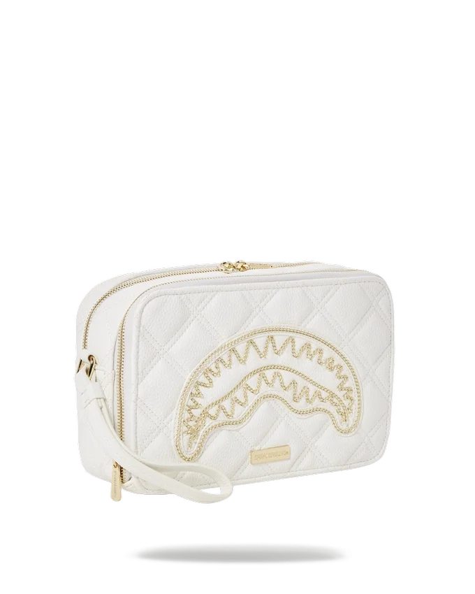 RIVIERA LE BLANC GOLD CHAIN SHARK TOILETRY BAG