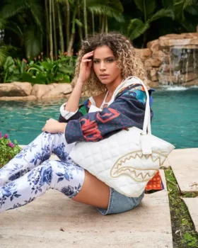 RIVIERA LE BLANC GOLD CHAIN SHARK TOTE
