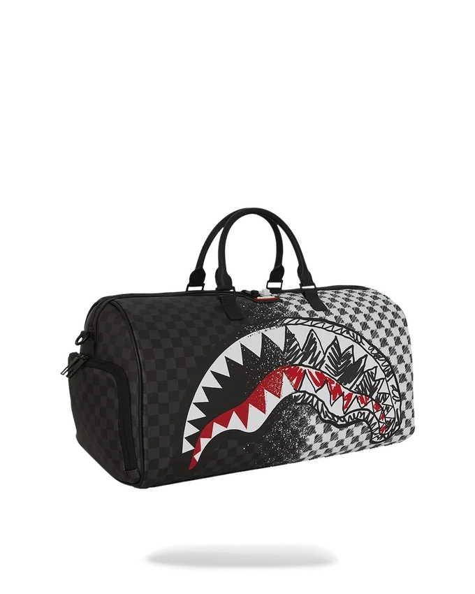 SCRIBBLE DRIBBLE CHECK DUFFLE