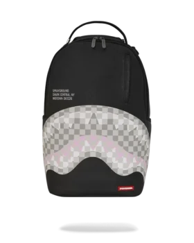 SHARK CENTRAL CREAM BLACK CHECK BACKPACK