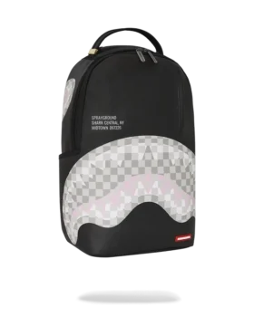 SHARK CENTRAL CREAM BLACK CHECK BACKPACK
