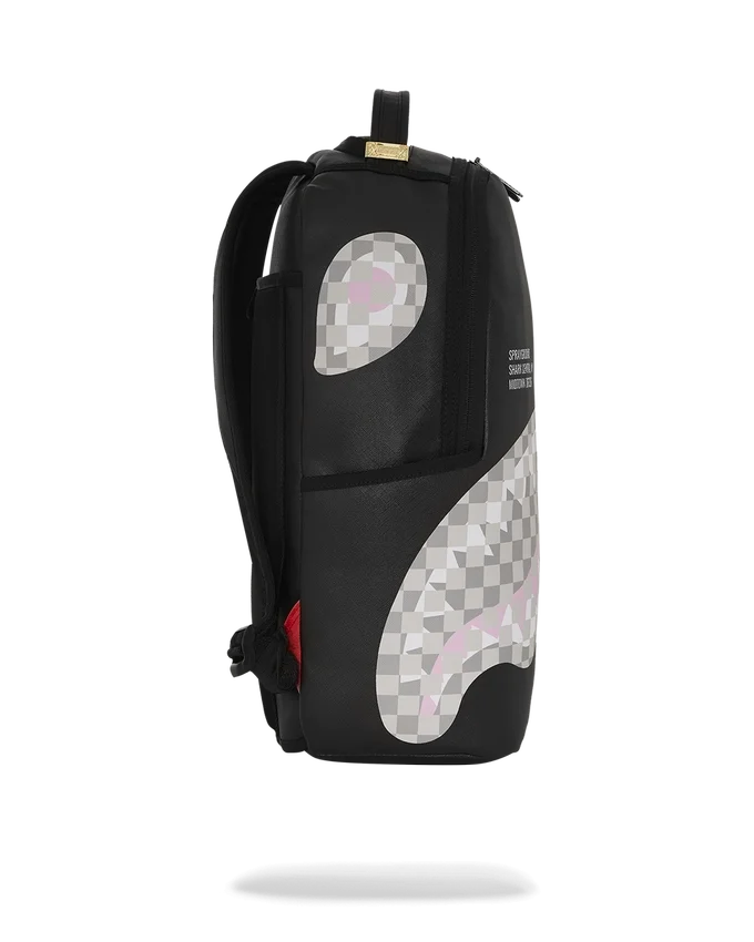 SHARK CENTRAL CREAM BLACK CHECK BACKPACK