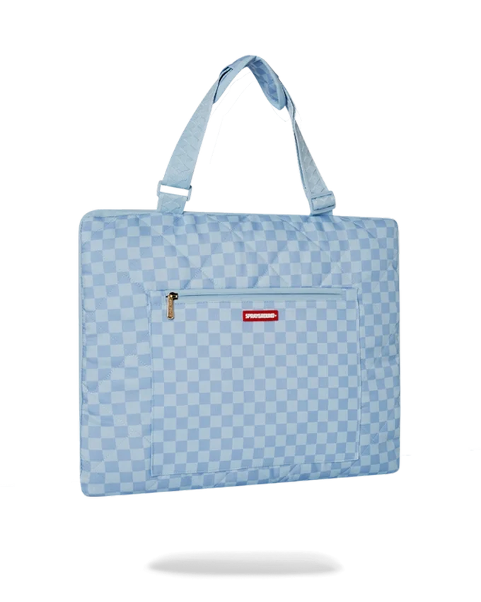 SHARK ISLAND PACKABLE BEACH MAT BLANKET WATER RESISTANT CONVERTIBLE TOTE