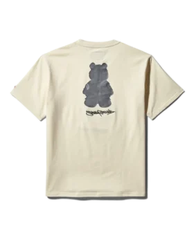 SHORT SLEEVE GRAPHIC MONEY BEAR T-SHIRT (APRICOT)