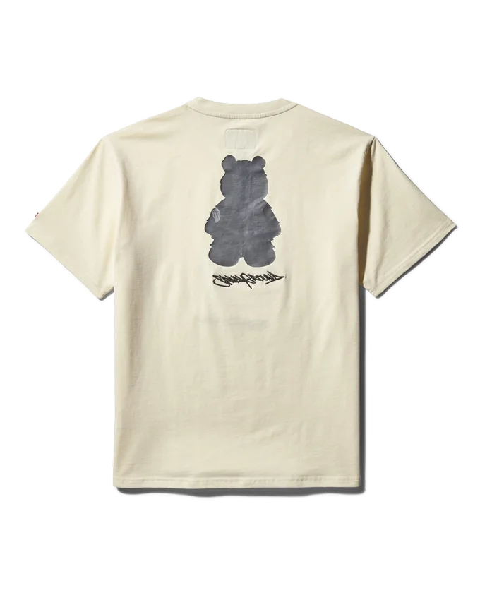 SHORT SLEEVE GRAPHIC MONEY BEAR T-SHIRT (APRICOT)