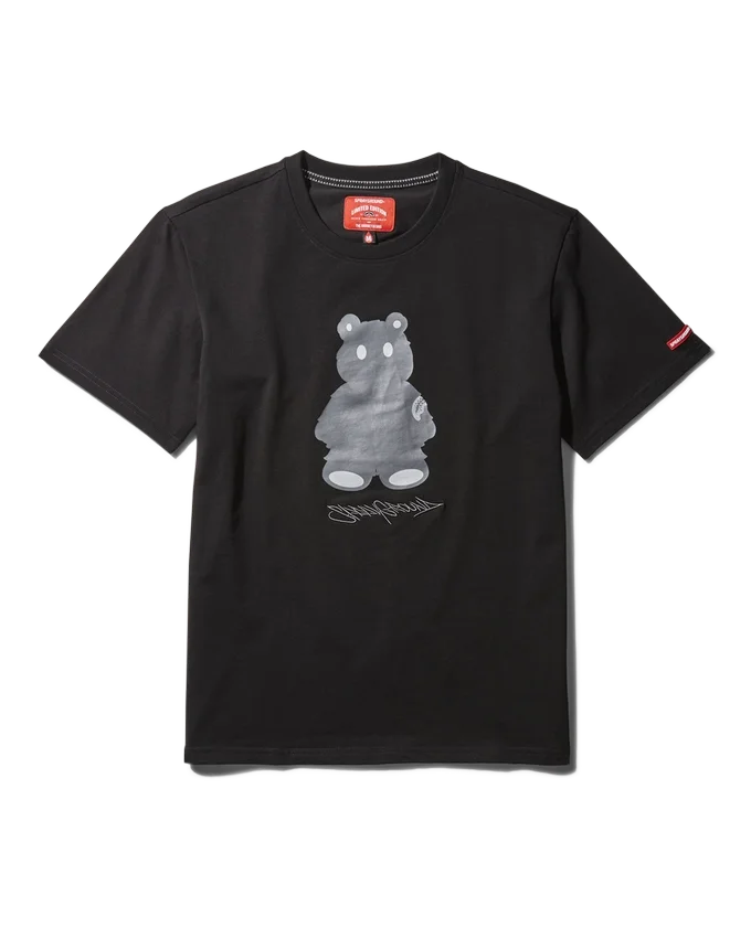 SHORT SLEEVE GRAPHIC MONEY BEAR T-SHIRT (BLACK)