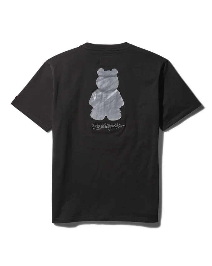 SHORT SLEEVE GRAPHIC MONEY BEAR T-SHIRT (BLACK)