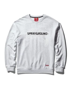 SPRAYGROUND PULLOVER CREW NECK SWEATSHIRT (LT GREY)