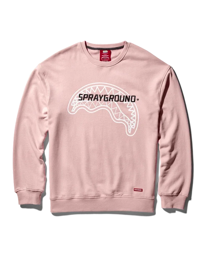 SPRAYGROUND PULLOVER CREW NECK SWEATSHIRT (PINK)