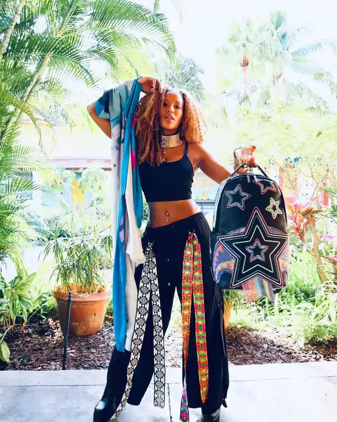 STAR RACER A.I.7 SANDFLOWER COLLAB BEADED BACKPACK