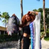 STAR RACER A.I.7 SANDFLOWER COLLAB BEADED BACKPACK