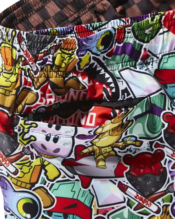 STICKER CREW SWIM SHORTS