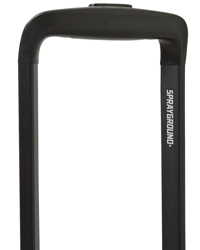 THE JOURNEY BEGINS SHARKITECTURE CARRY-ON LUGGAGE BLACK WITH EXTRA STICKERS