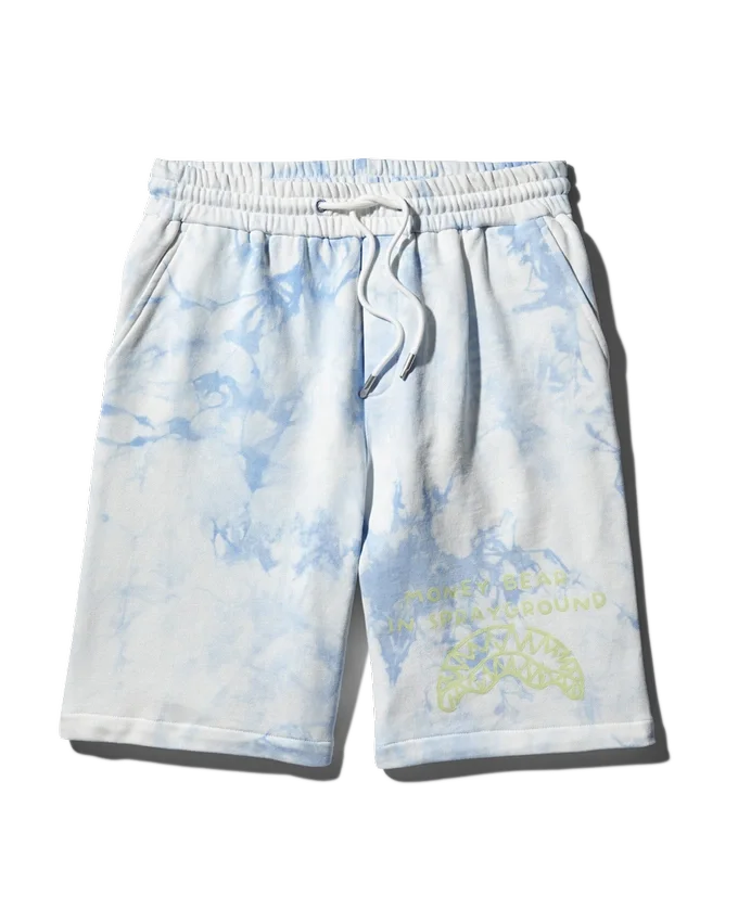 TIE DYE KNIT SHORTS (BLUE)