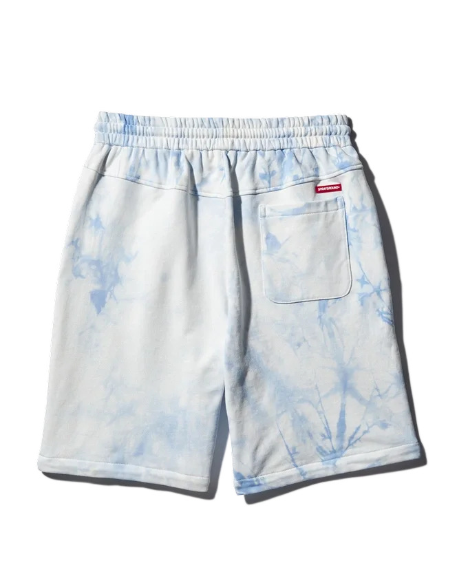 TIE DYE KNIT SHORTS (BLUE)