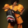 VELCRO SHARK - 3 INTERCHANGEABLE SHARKS BACKPACK (DLXV)